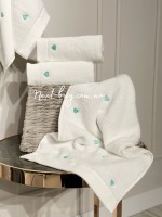 Maison D'or Micro Cotton Soft Embroidery набір бавовняних рушників 4шт white-mint - Зображення 4