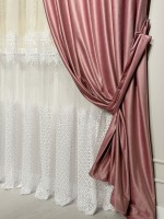 Штора оксамит Velvet рожева