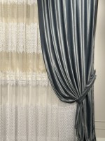 Штора оксамит Velvet сіра