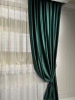 Штора оксамит Velvet смарагдова - Зображення 3