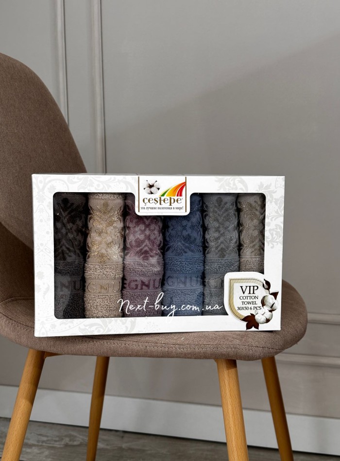 Набор кухонных полотенец Cestepe Regnum Vip cotton 6шт. 30х50 Tурция — изображение 3