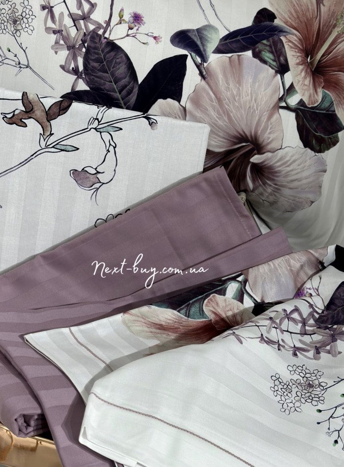 Maison Dor Alita dark lilac постельное белье 200x220см сатин жаккард — изображение 4