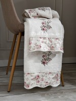 Набор махровых полотенец Maison D'or Lady Roses ecru 3шт. — изображение 4