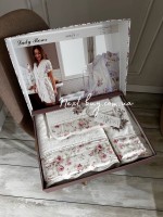 Набор махровых полотенец Maison D'or Lady Roses ecru 3шт. — изображение 3