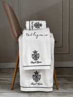 Maison D'or Royal crown white набір махрових рушників 3 шт. із вишивкою