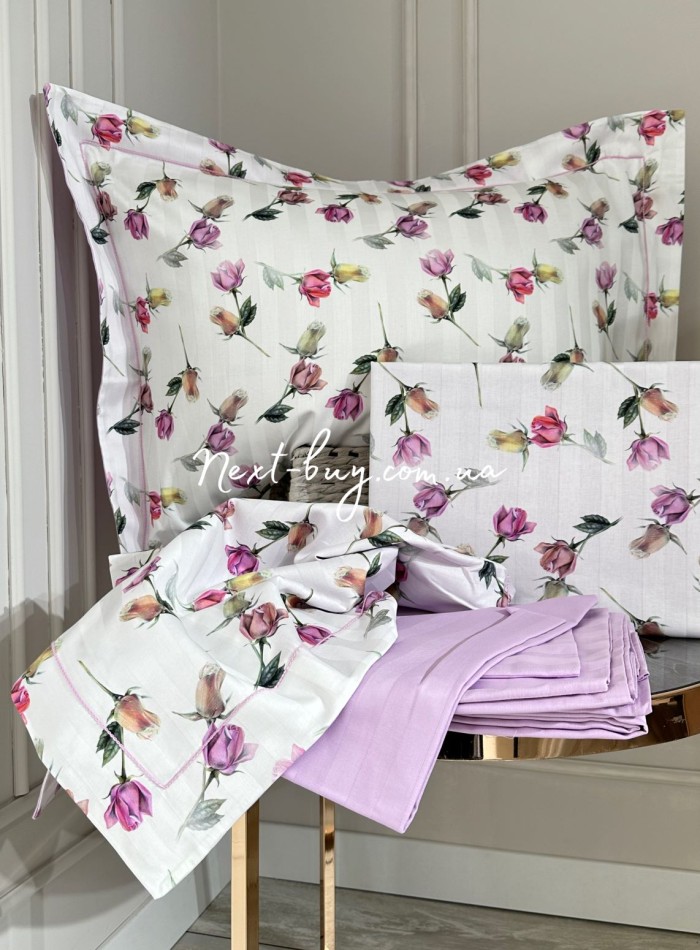 Maison Dor Rose Dream lilac постільна білизна 200x220см сатин жакард - Зображення 2