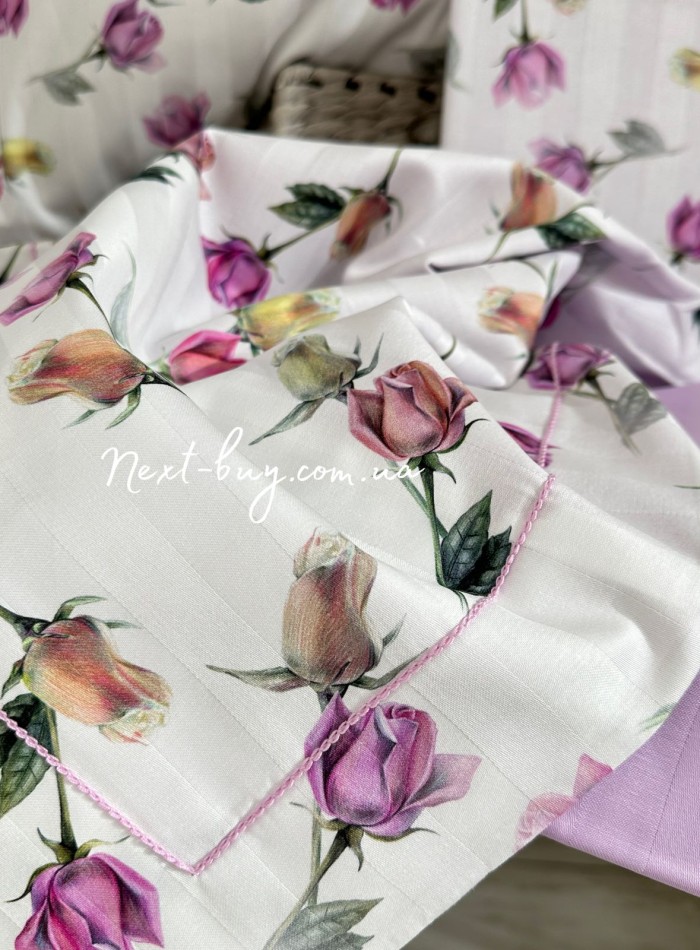 Maison Dor Rose Dream lilac постільна білизна 200x220см сатин жакард - Зображення 3