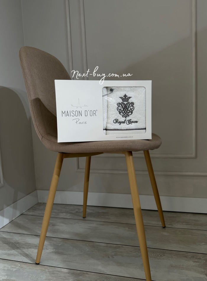 Maison D'or Royal crown white набір махрових рушників 4 шт 30х50 із вишивкою - Зображення 3