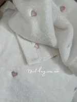 Набір махрових рушників Maison D'or Soft Hearts white-pink з сердечками - Зображення 2