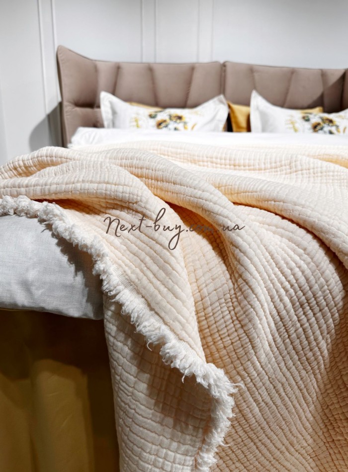 Покрывало-пике Febo Soft Muslin krem Турция 230x240 — изображение 2