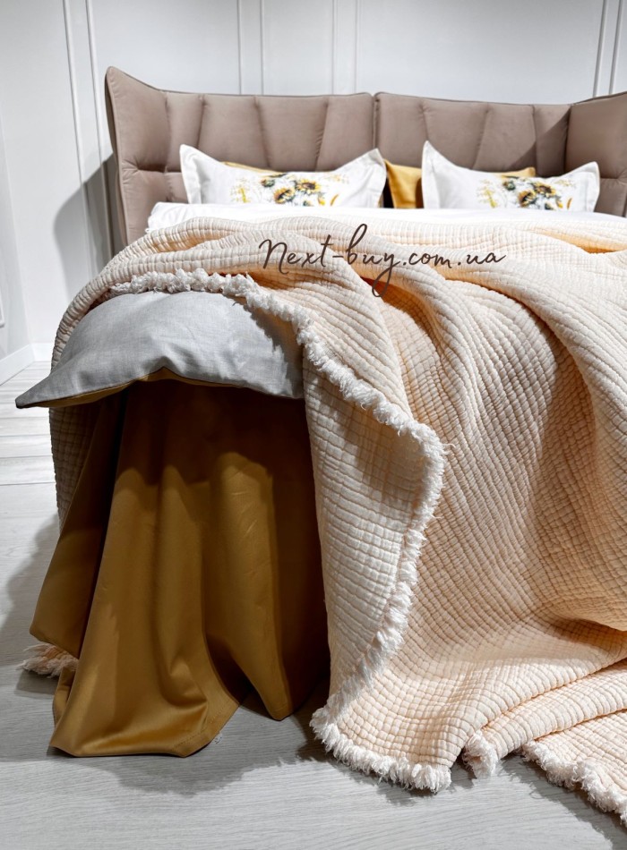 Покрывало-пике Febo Soft Muslin krem Турция 230x240 — изображение 7