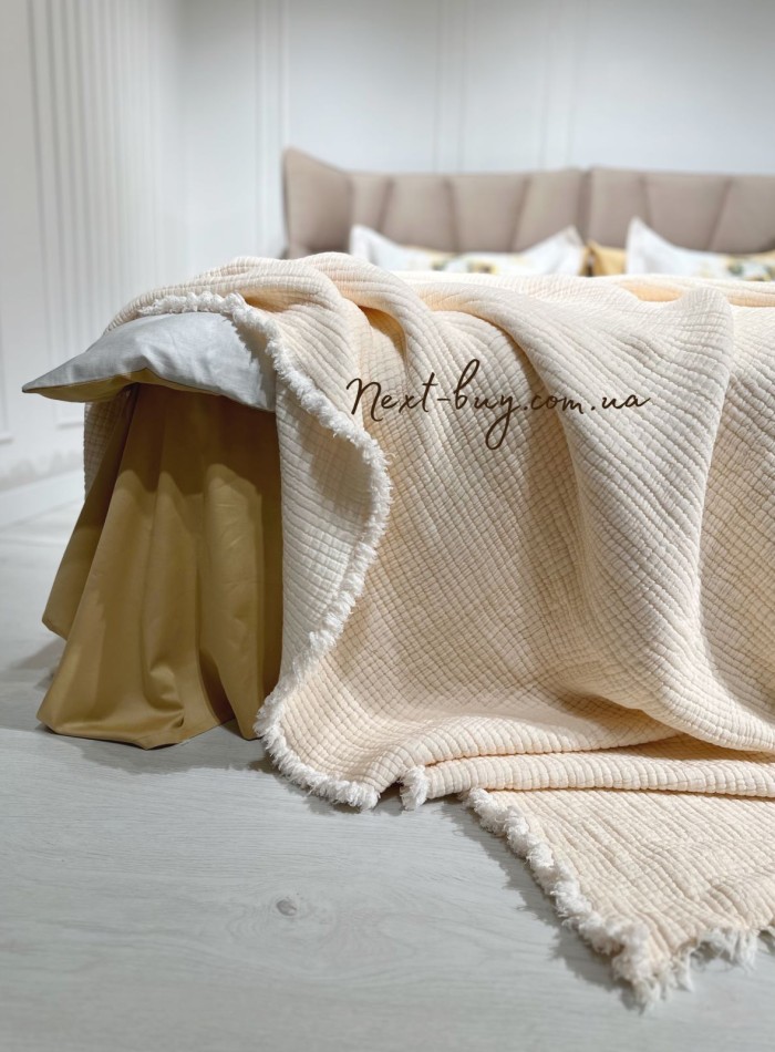 Покрывало-пике Febo Soft Muslin krem Турция 230x240 — изображение 5