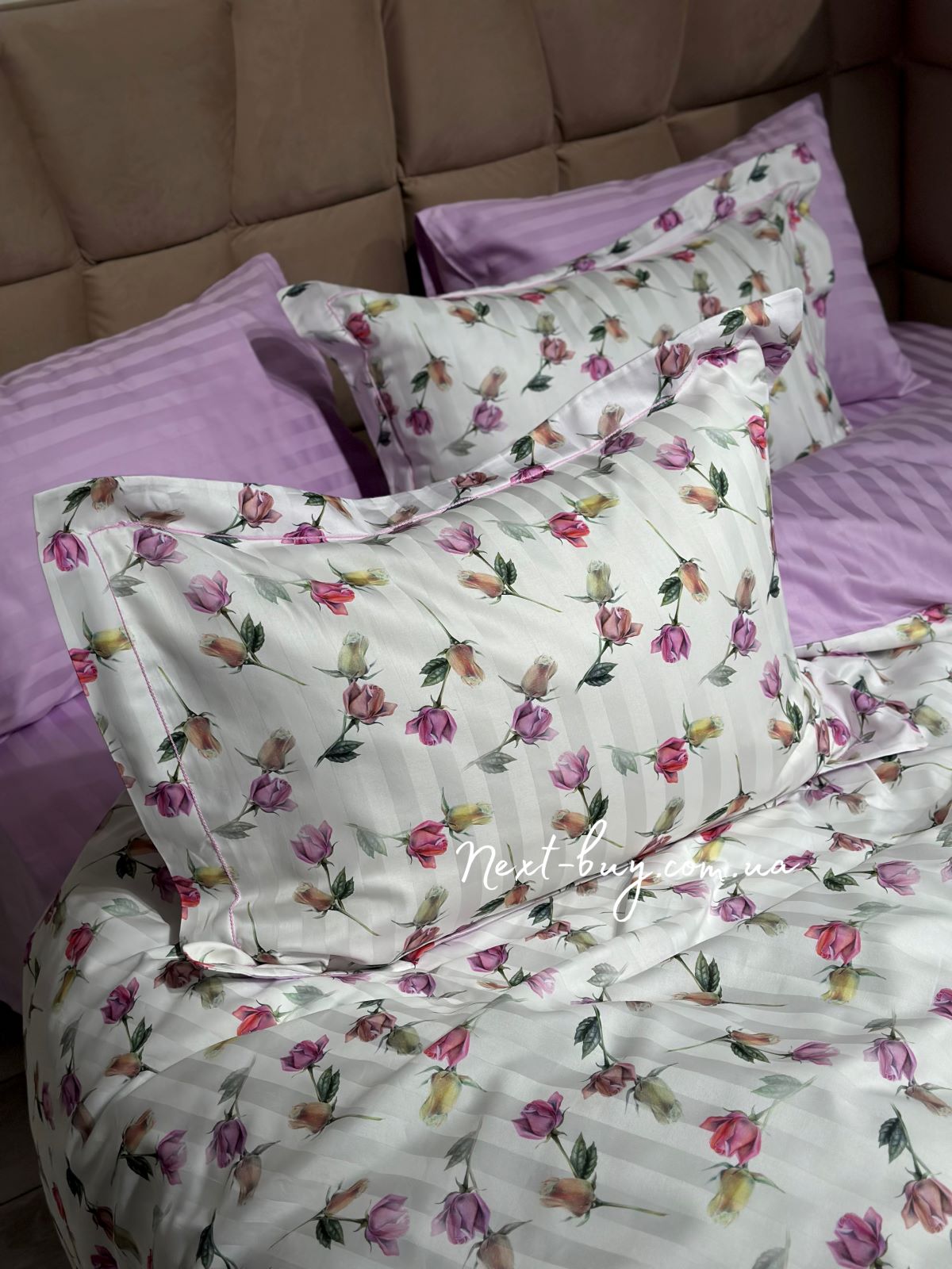 Maison Dor Rose Dream lilac постільна білизна 200x220см сатин жакард - Зображення 1