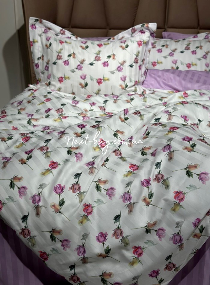 Maison Dor Rose Dream lilac постільна білизна 200x220см сатин жакард - Зображення 6