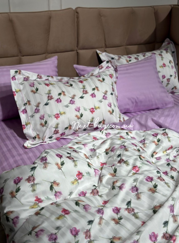 Maison Dor Rose Dream lilac постільна білизна 200x220см сатин жакард - Зображення 9