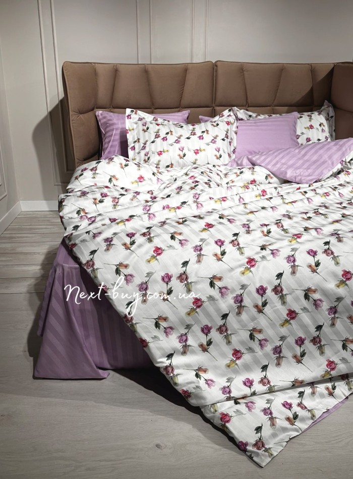 Maison Dor Rose Dream lilac постільна білизна 200x220см сатин жакард - Зображення 5