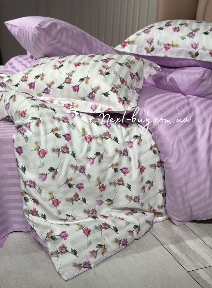 Maison Dor Rose Dream lilac постільна білизна 200x220см сатин жакард - Зображення 8