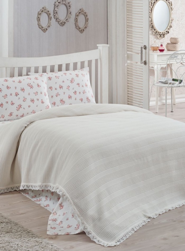 Покрывало-пике Febo Soft Muslin krem Турция 230x240 — изображение 9