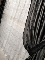 Тюль жакардовий Divorces білий з візерунком Туреччина - Зображення 4