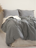 Постельное белье Turkiz Melodi anthracite 200x220 из вареного хлопка