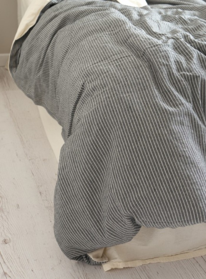 Постельное белье Turkiz Melodi anthracite 200x220 из вареного хлопка — изображение 3