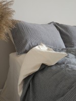 Постельное белье Turkiz Melodi anthracite 200x220 из вареного хлопка — изображение 2