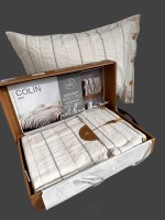 Постельное белье Turkiz Colin mint 200x220 из вареного хлопка — изображение 3