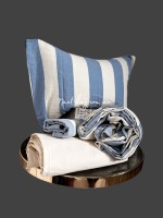 Постельное белье Turkiz Epaisse blue 200x220 из вареного хлопка — изображение 4