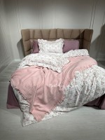 Легкий, летний плед з бахромою First Choice Sole Pique Daily Powder 220х240