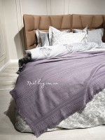 Легкий, летний плед з бахромою First Choice Sole Pique Daily Lilac 220х240