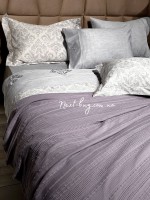 Легкий, летний плед з бахромою First Choice Sole Pique Daily Lilac 220х240 - Зображення 3