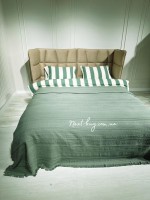 Легкий, летний плед з бахромою First Choice Sole Pique Daily Green 220х240