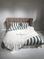 Легкий, летний плед з бахромою First Choice Sole Pique Daily White 220х240 - Зображення 4