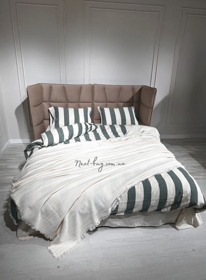 Легкий, летний плед з бахромою First Choice Sole Pique Daily White 220х240 - Зображення 4