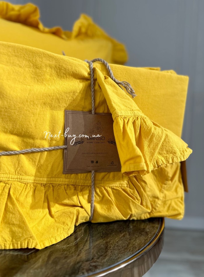 Эксклюзивное постельное белье Limasso Lemonade 200x220 из вареного хлопка — изображение 5