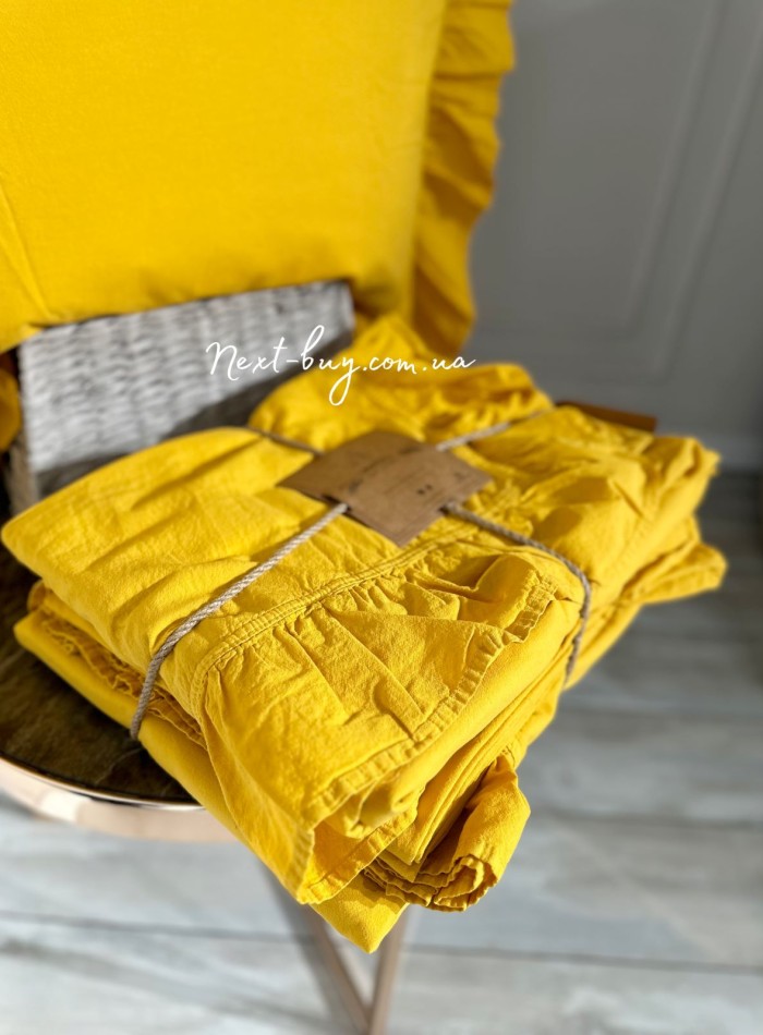 Эксклюзивное постельное белье Limasso Lemonade 200x220 из вареного хлопка — изображение 3