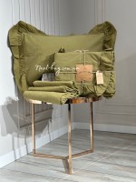 Эксклюзивное постельное белье Limasso Olive 200x220 из вареного хлопка — изображение 4