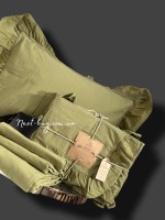 Эксклюзивное постельное белье Limasso Olive 200x220 из вареного хлопка — изображение 3