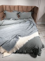 Покрывало-пике Febo Soft Muslin gri Турция 230x240 — изображение 4