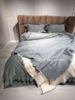 Покрывало-пике Febo Soft Muslin gri Турция 230x240 — изображение 2