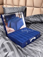 Постільна білизна Maison D'or Elegance Embroidery Linens navy/grey 200x220см сатин з вишивкою - Зображення 2