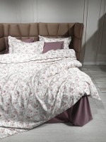 Maison D'or Lady Roses dark lilac постільна білизна євро 200х220 сатин - Зображення 6