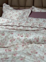 Maison D'or Lady Roses dark lilac постільна білизна євро 200х220 сатин - Зображення 5