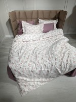 Maison D'or Lady Roses dark lilac постільна білизна євро 200х220 сатин - Зображення 8