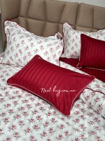 Maison D'or Diana Rose red постільна білизна євро 200х220 сатин - Зображення 5