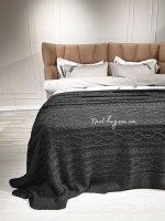 В'язаний плед Diamond Bargello 220х240 Antracit Туреччина