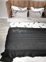 В'язаний плед Diamond Bargello 220х240 Antracit Туреччина - Зображення 4