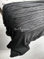 В'язаний плед Diamond Bargello 220х240 Antracit Туреччина - Зображення 2