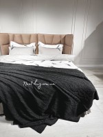 В'язаний плед Diamond Bargello 220х240 Antracit Туреччина - Зображення 3