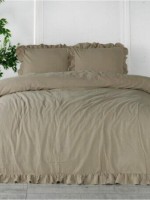 Эксклюзивное постельное белье Limasso Oxford Tan 200x220 из вареного хлопка — изображение 3